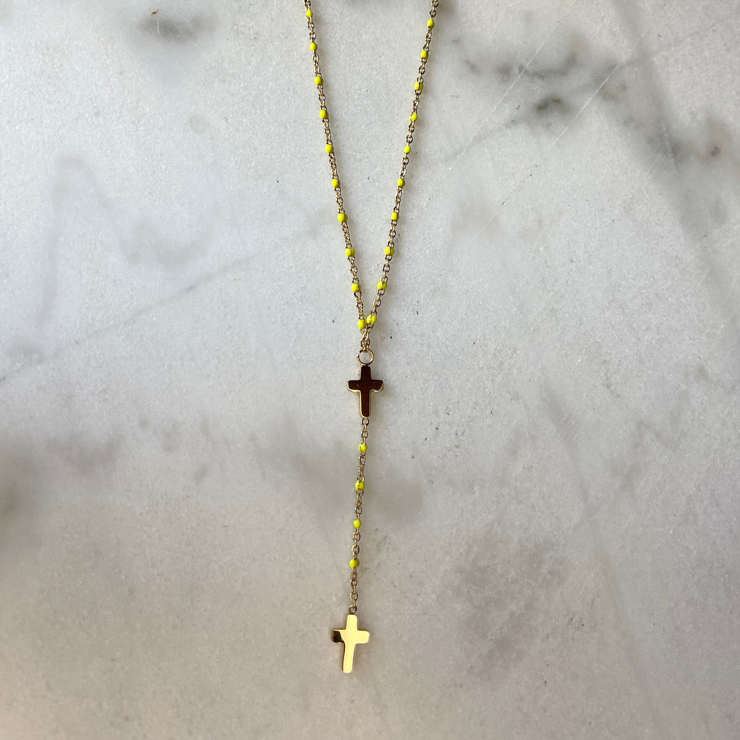 Collier ADRIA jaune doré